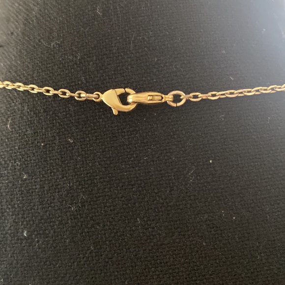 🍀Lucky Brand🍀 Yellow Gold Chain & Black Beaded Bar Necklace - Picture 8 of 8